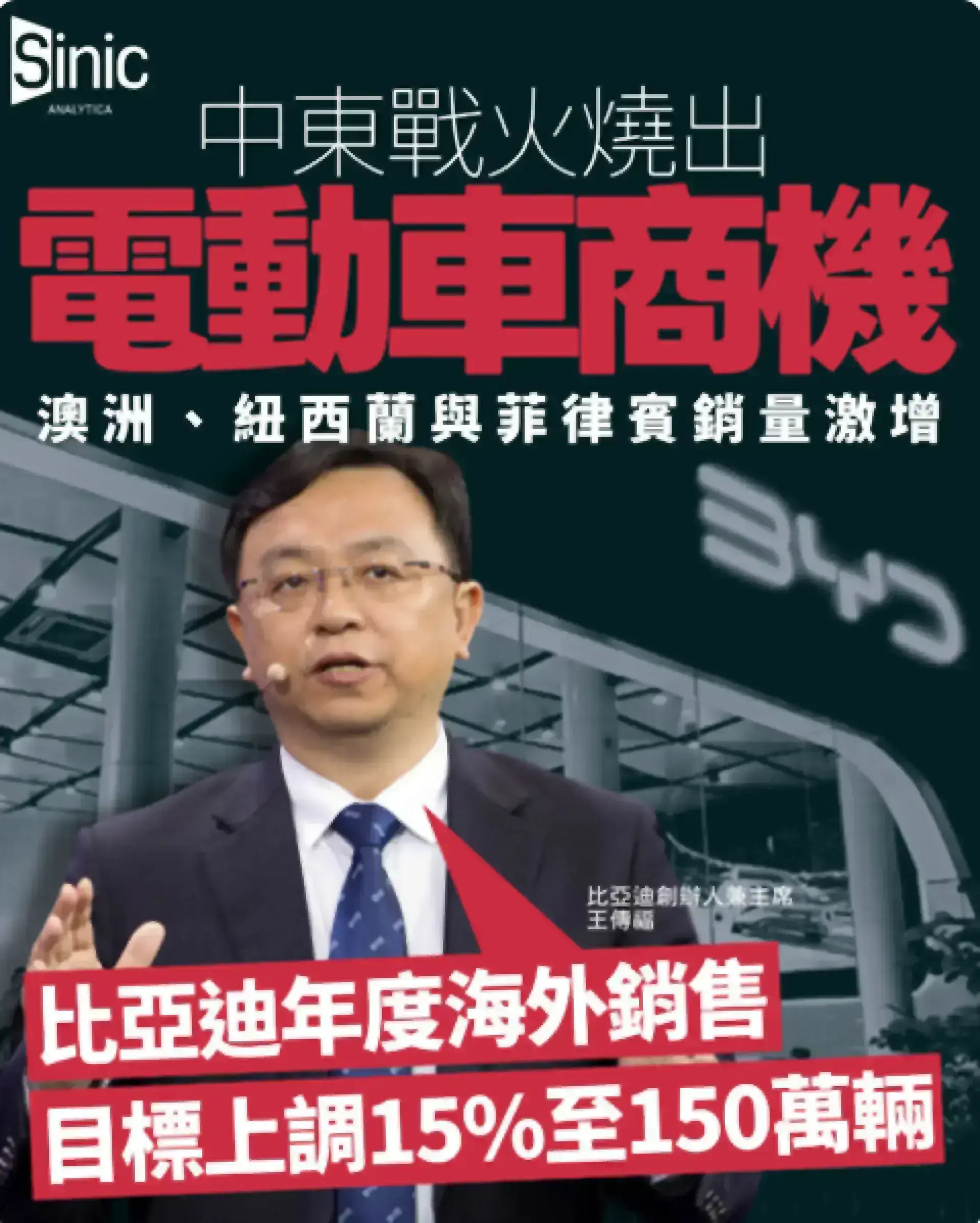 中東戰火燒出商機 比亞迪上調海外銷售目標